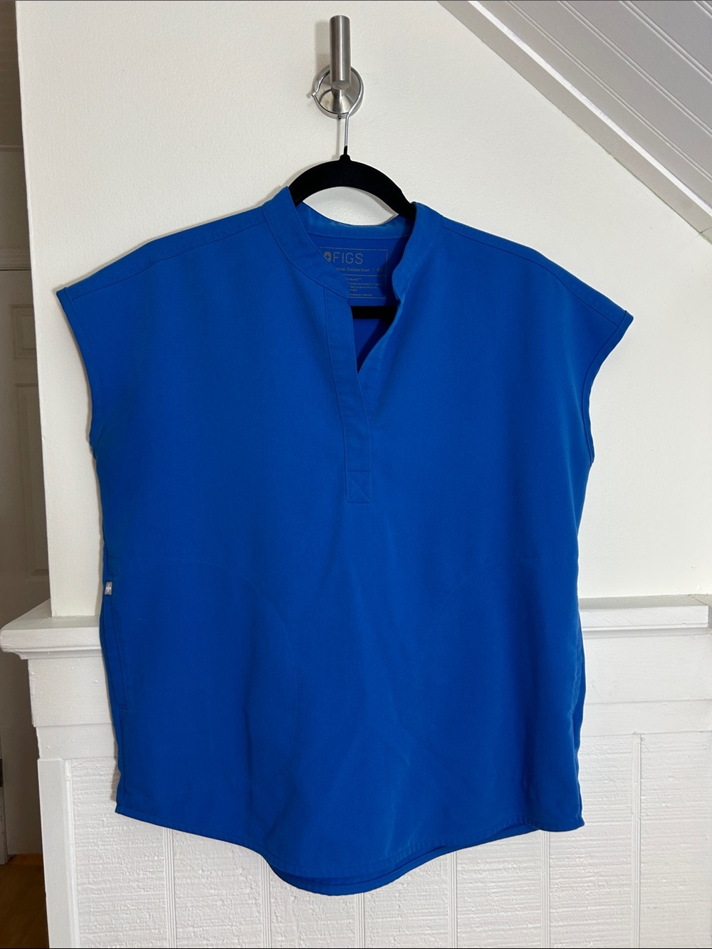 Figs Royal Blue Rafaela Oversized Scrub Top size XS